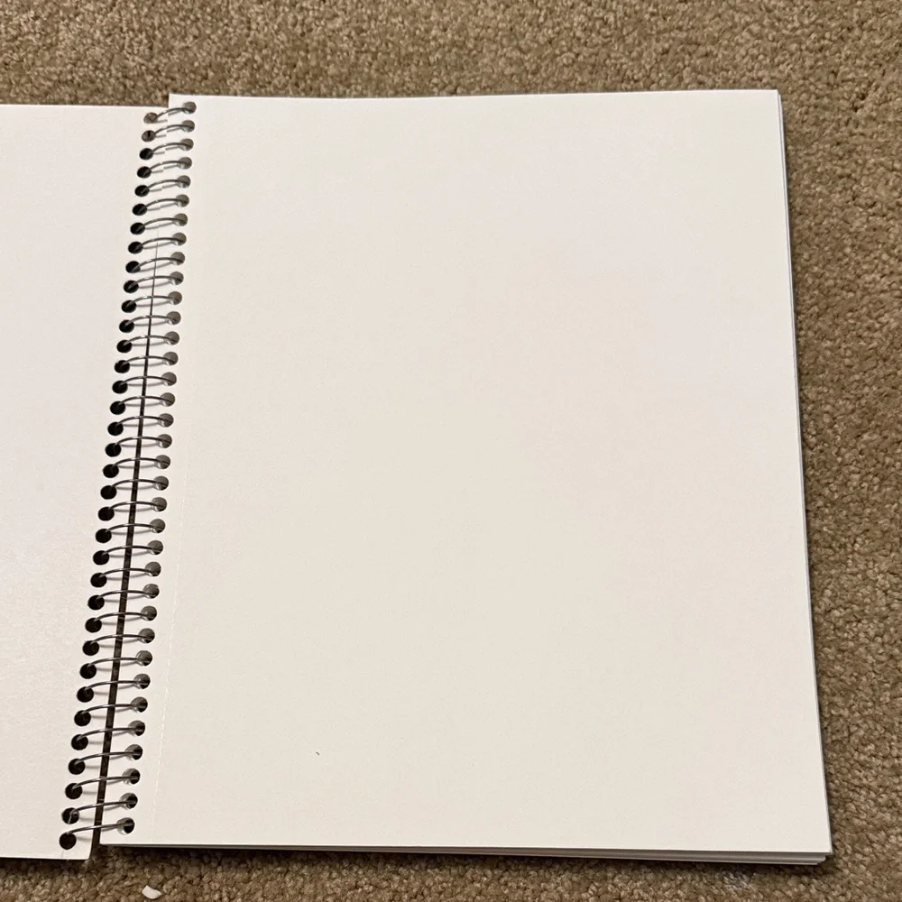 UCreate Spiral Sketch Diary with Blue Pencil Design